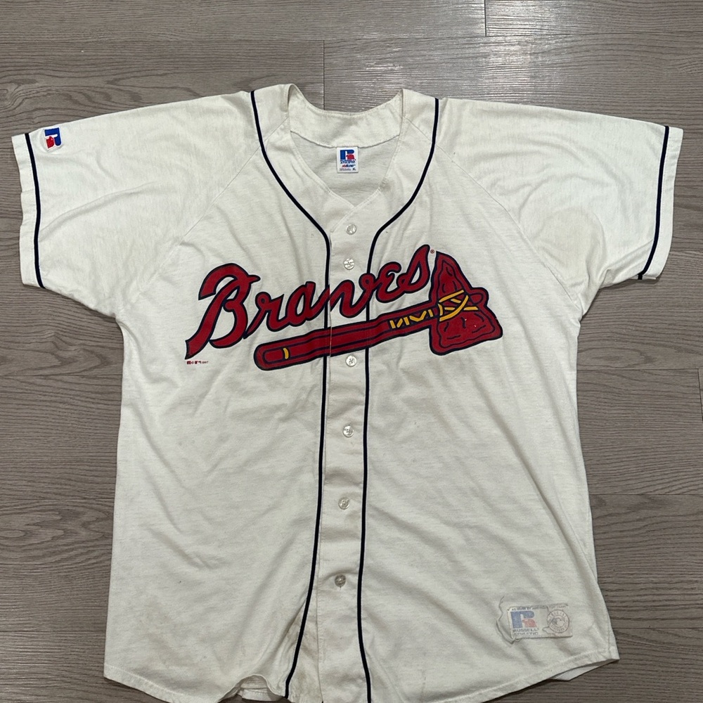 Vintage 1997 Atlanta Braves Russell Athletic Jersey - XL